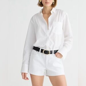 J. Crew Main Store White Mid-Rise Denim Cuffed Short 5-Pocket Women’s Size 29